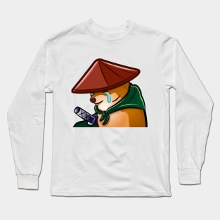 Samurai Cheems Dog Meme T-Shirt Long Sleeve T-Shirt